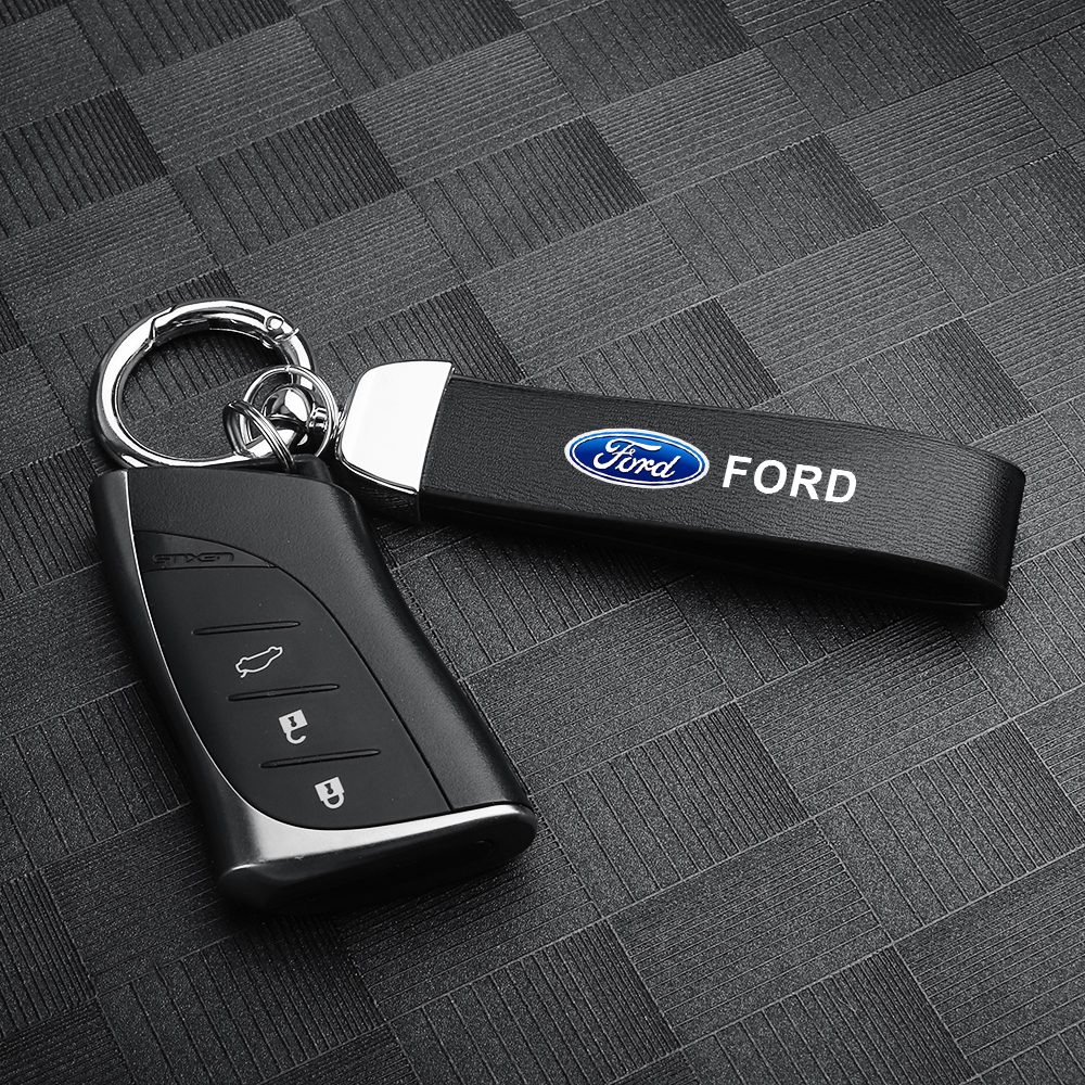 Leatherwork Keychain - Car Luxury Leather Logo Keychain Key