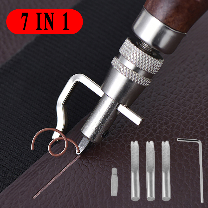 Groover Stitching Tool - 7 in 1 Pro Adjustable Leather