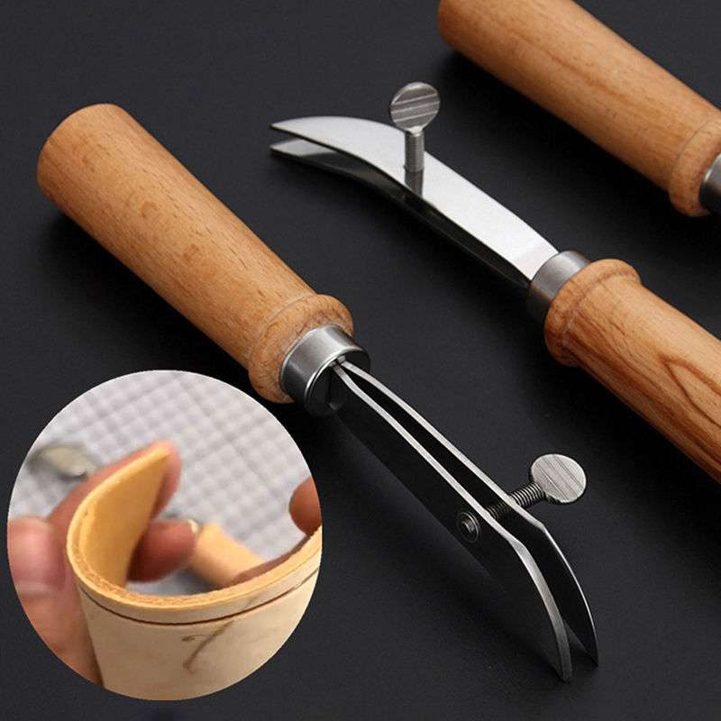 Groover Stitching Tool - Adjustable Leather Edge Stitching Groover Leather