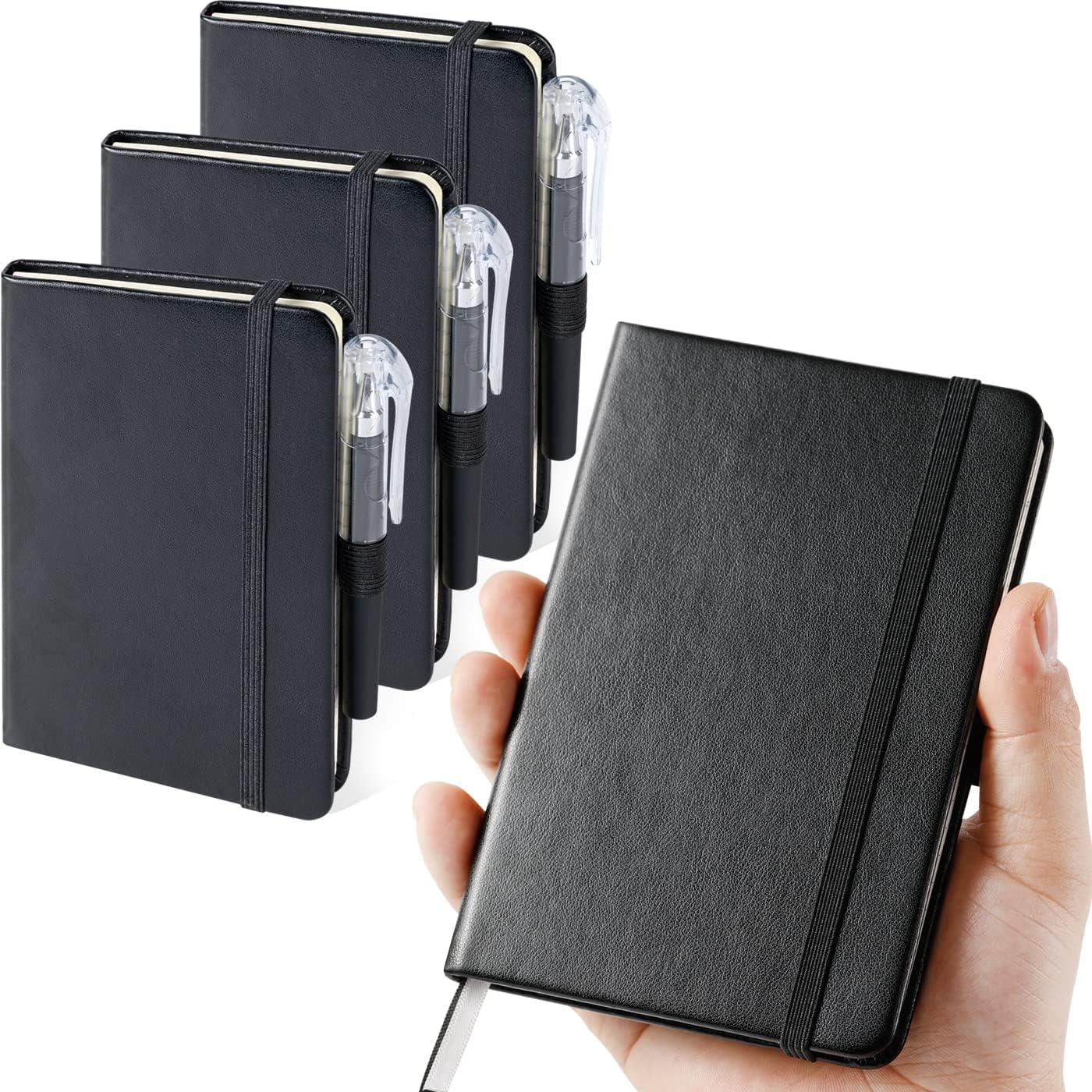 Leatherwork Journal - NIRMIRO (3 Pack) Pocket Notebook Small