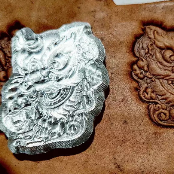 Unique Leather Work - 2 designs leather punch caving embossing