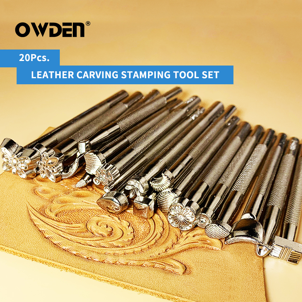 Leatherwork Embossing - OWDEN 20Pcs Leather Carving Stamping Tool