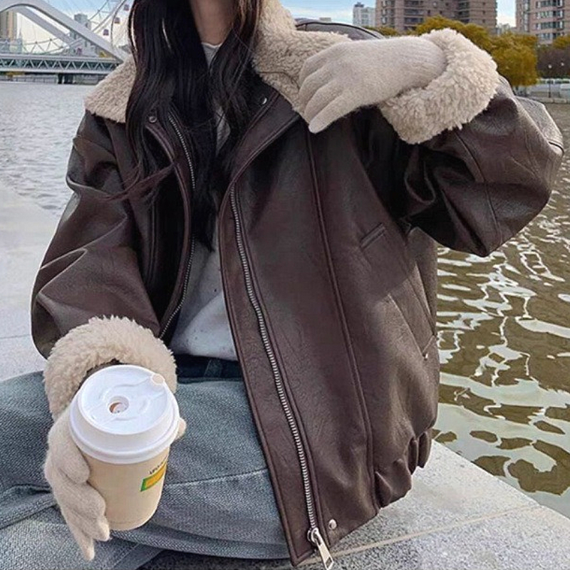 Women Coats Faux Leather Jacke - Leather Work Jacket Women'S recensie en prijs