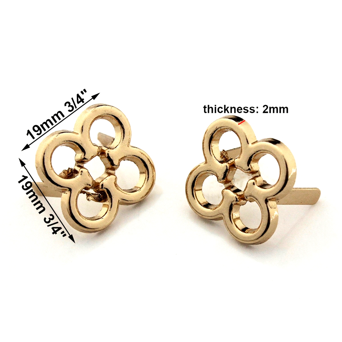 2pcs Metal Flower Shape Decora - Leatherwork Flowers recensie en prijs