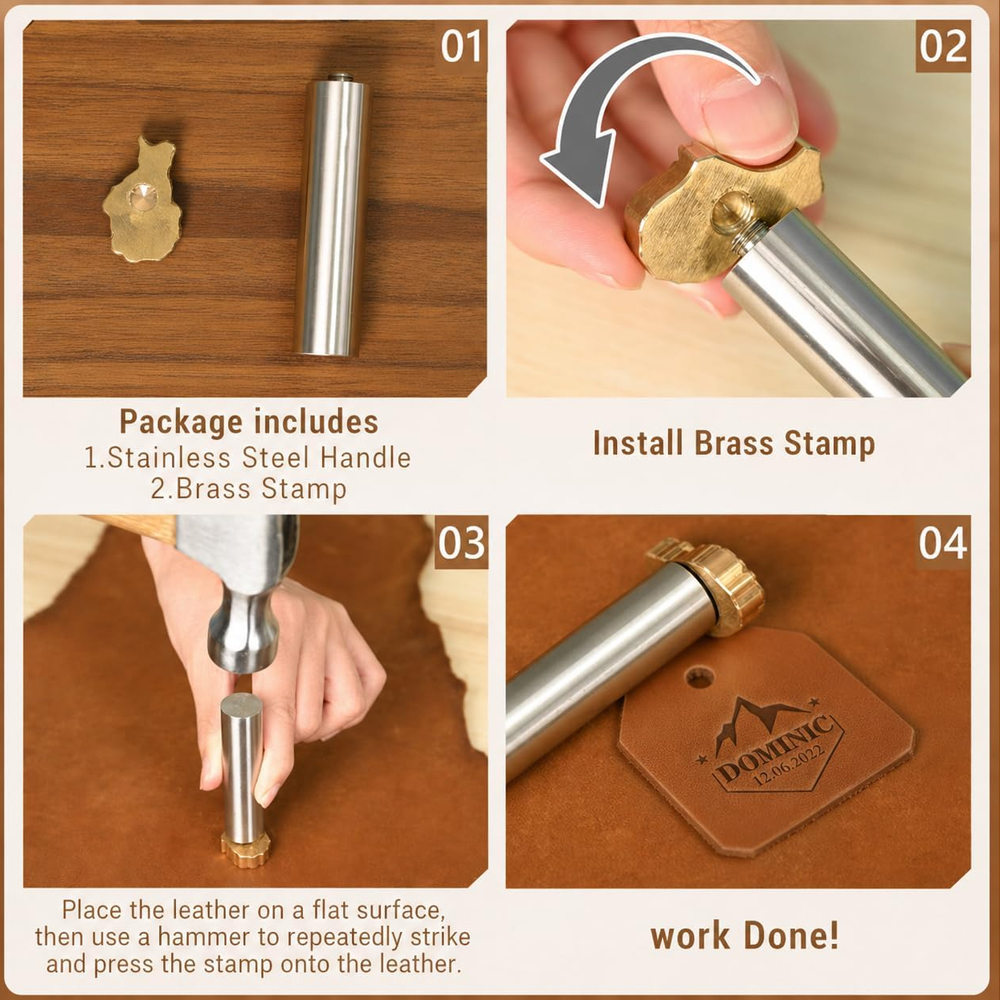 Custom LOGO Hammering Brand Ir - Leatherwork Hand Press recensie en prijs