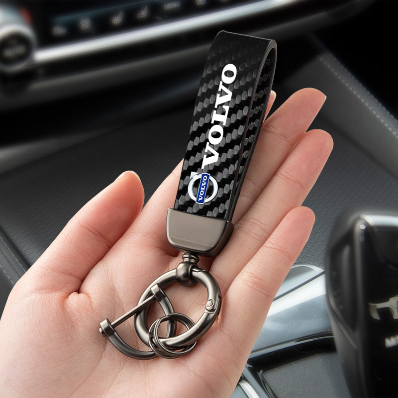 Car  Carbon Leather Keychain C - Leatherwork Keychain recensie en prijs
