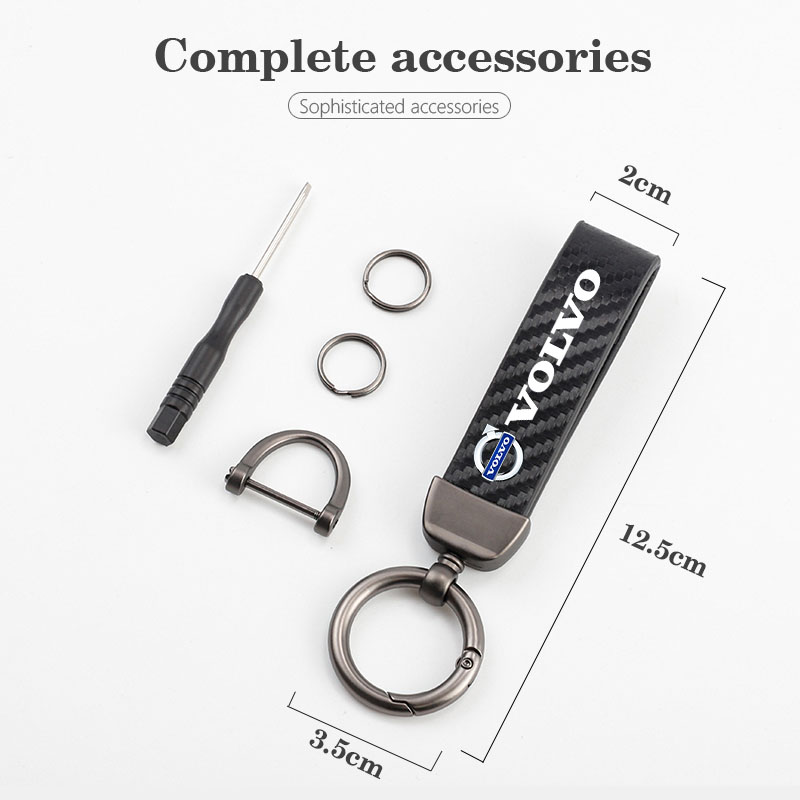Car  Carbon Leather Keychain C - Leatherwork Keychain recensie en prijs