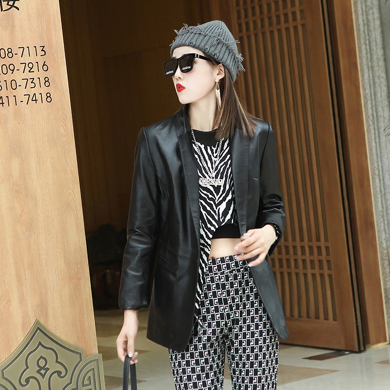 Autumn Elegant Women Soft Shee - Leather Work Jacket Women'S recensie en prijs