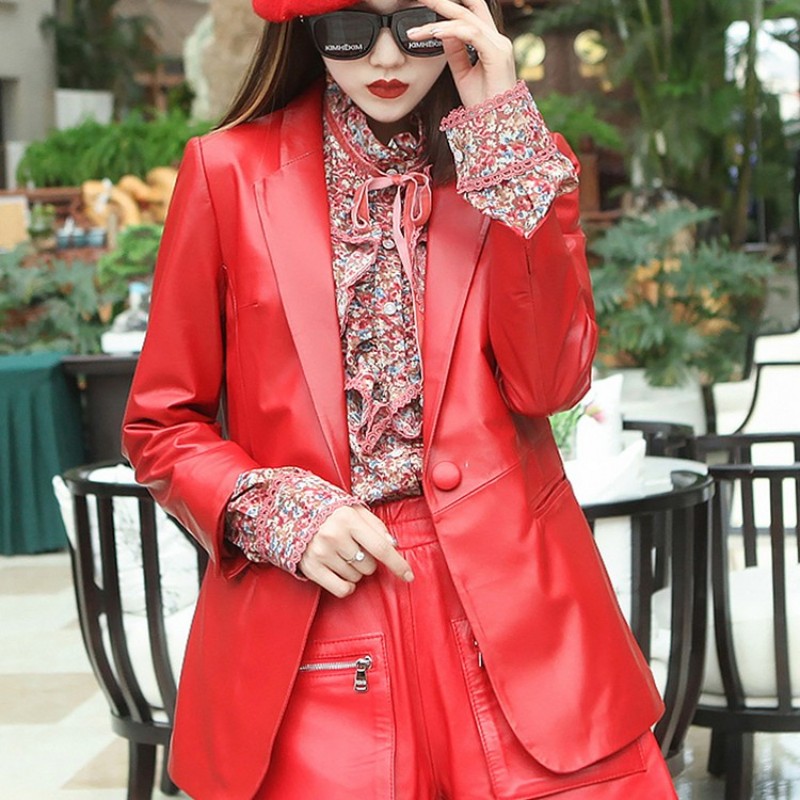 Autumn Elegant Women Soft Shee - Leather Work Jacket Women'S recensie en prijs