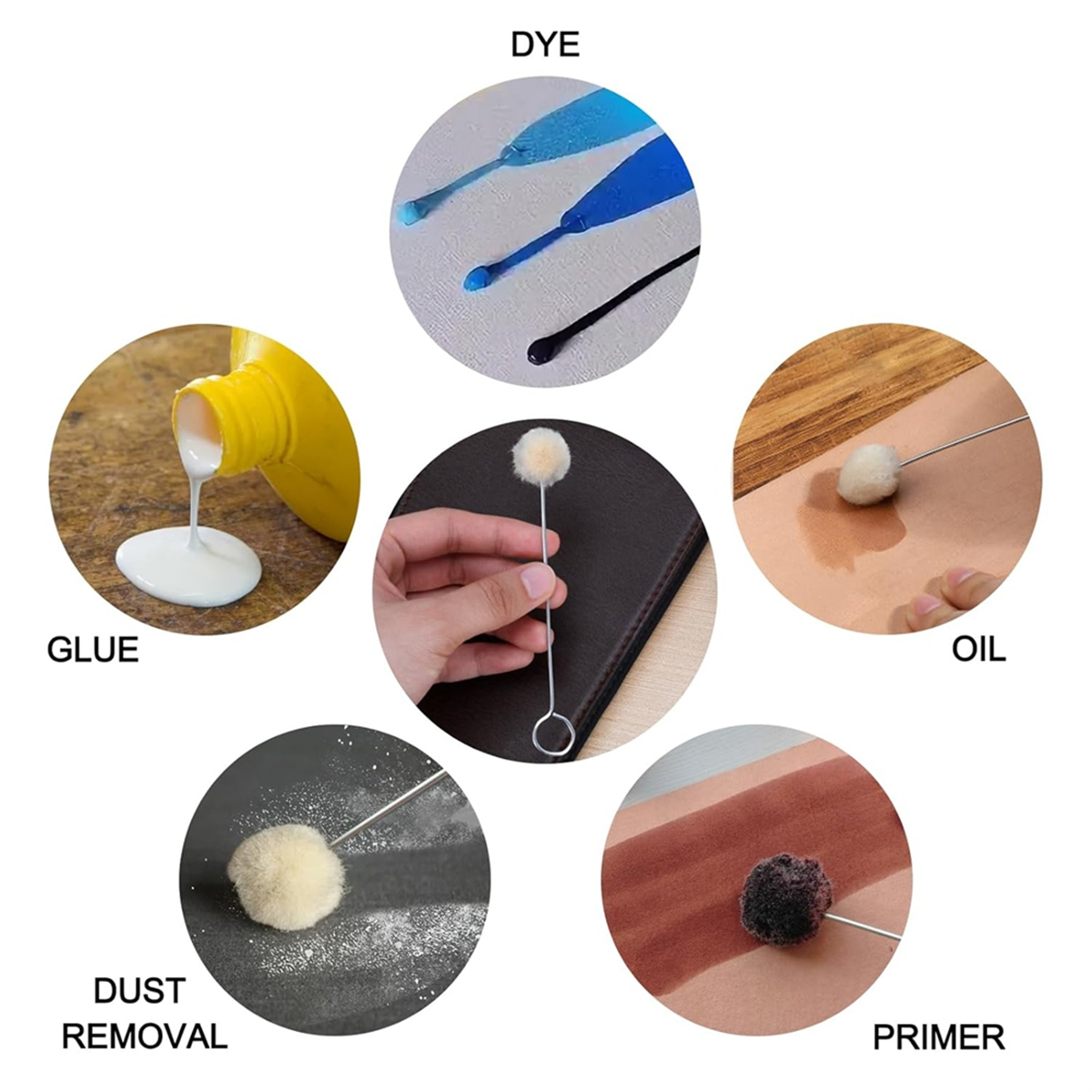 Y31A 200 Pcs Wool Daubers for  - Leatherwork Craft recensie en prijs