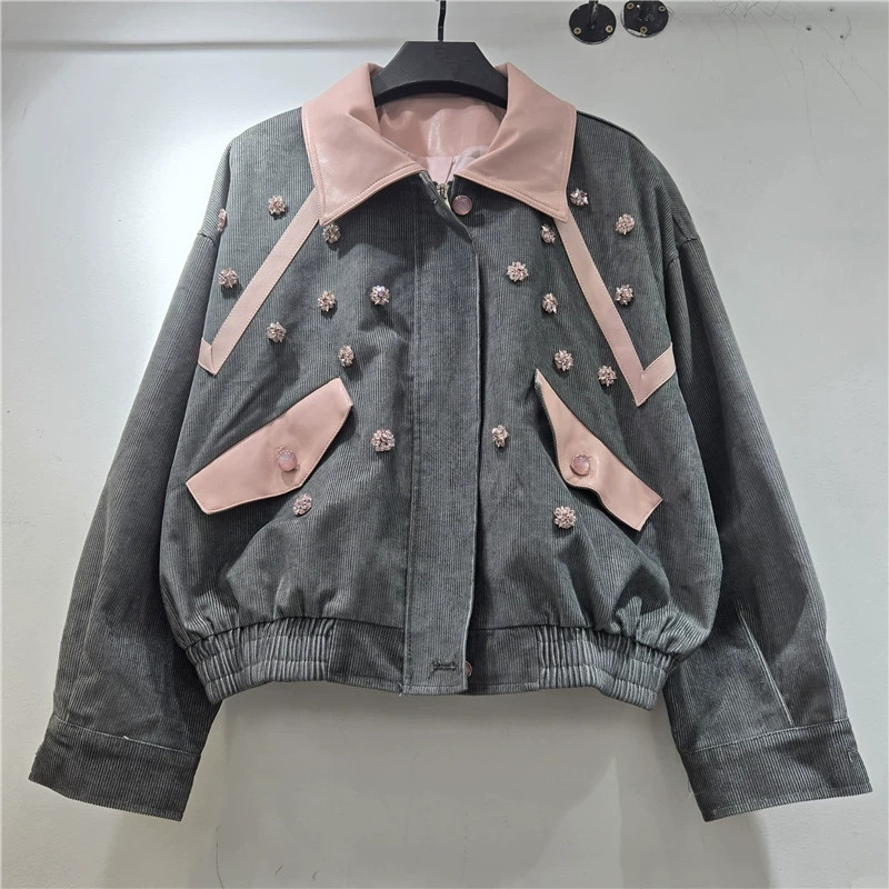 Heavy Work Beaded Flowers Cord - Leather Work Jacket Women'S recensie en prijs