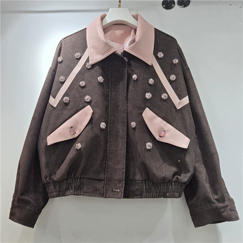 Heavy Work Beaded Flowers Cord - Leather Work Jacket Women'S recensie en prijs