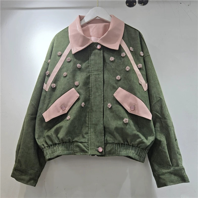 Heavy Work Beaded Flowers Cord - Leather Work Jacket Women'S recensie en prijs