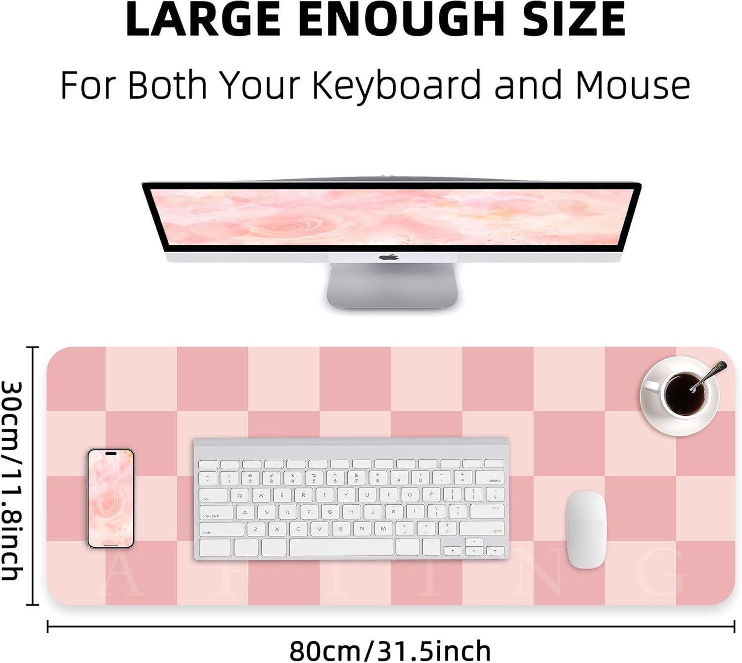 Non-Slip Pink Desk Mat, Waterp - Leatherwork At Home recensie en prijs