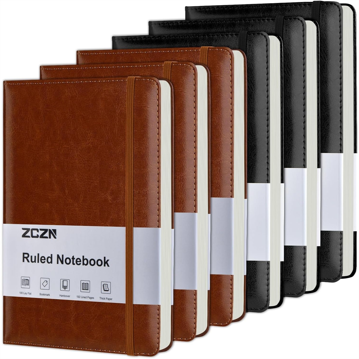 6 Pack Lined Journal Notebooks - Leatherwork Journal recensie en prijs