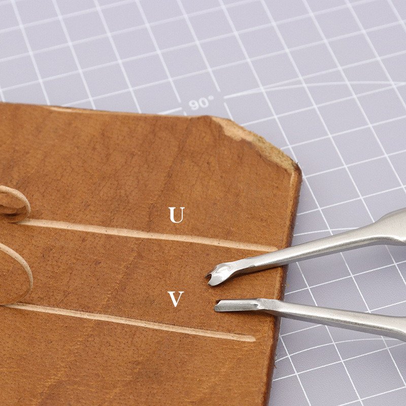 2Pcs Leathercraft Tool Kit U+V - Groover Stitching Tool recensie en prijs