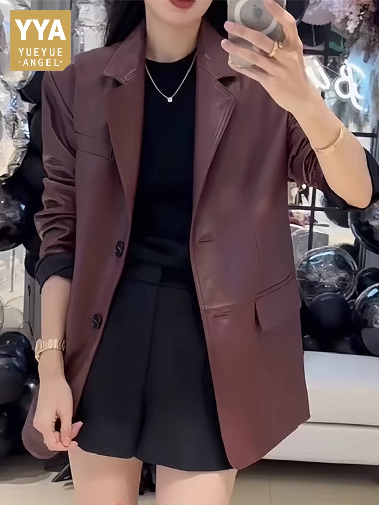 Autumn Office Ladies Work Mid  - Leather Work Jacket Women'S recensie en prijs