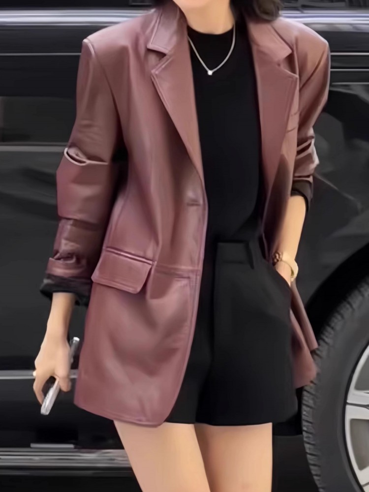 Autumn Office Ladies Work Mid  - Leather Work Jacket Women'S recensie en prijs