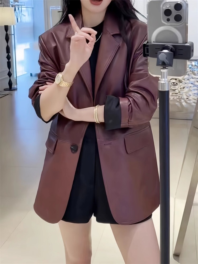 Autumn Office Ladies Work Mid  - Leather Work Jacket Women'S recensie en prijs