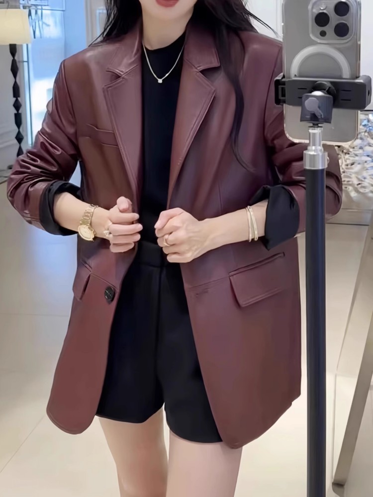Autumn Office Ladies Work Mid  - Leather Work Jacket Women'S recensie en prijs