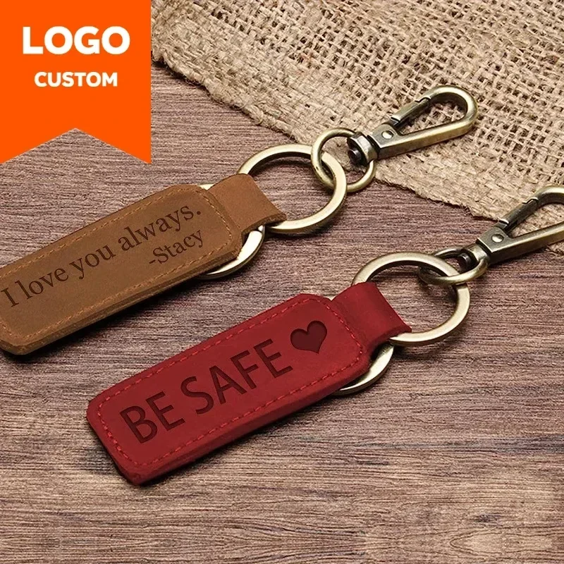 Laser Custom Logo Leather Keyc - Leatherwork Keychain recensie en prijs