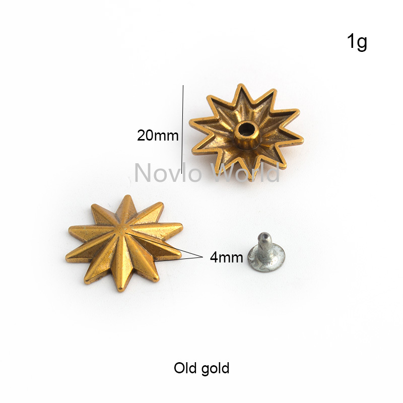 10-50-200pcs 20mm Old Gold Met - Leatherwork Flowers recensie en prijs