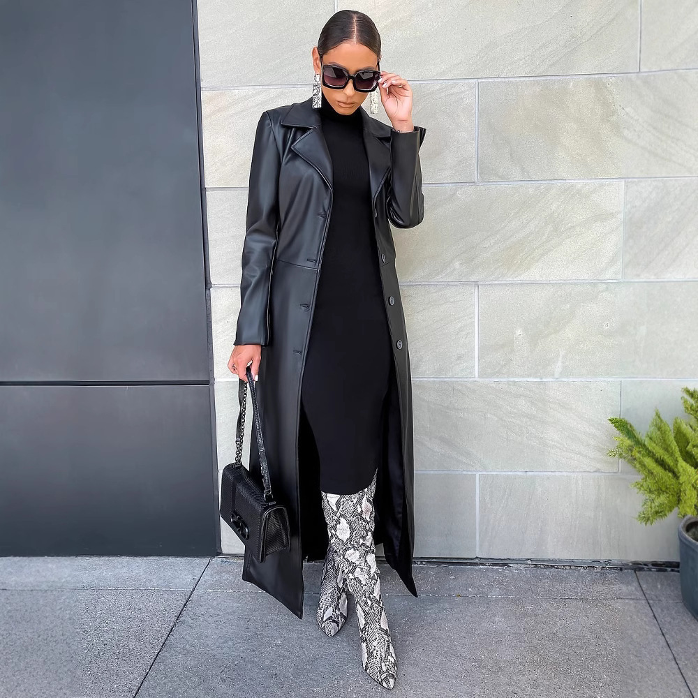 Women Coats Long Faux Leather  - Leather Work Jacket Women'S recensie en prijs