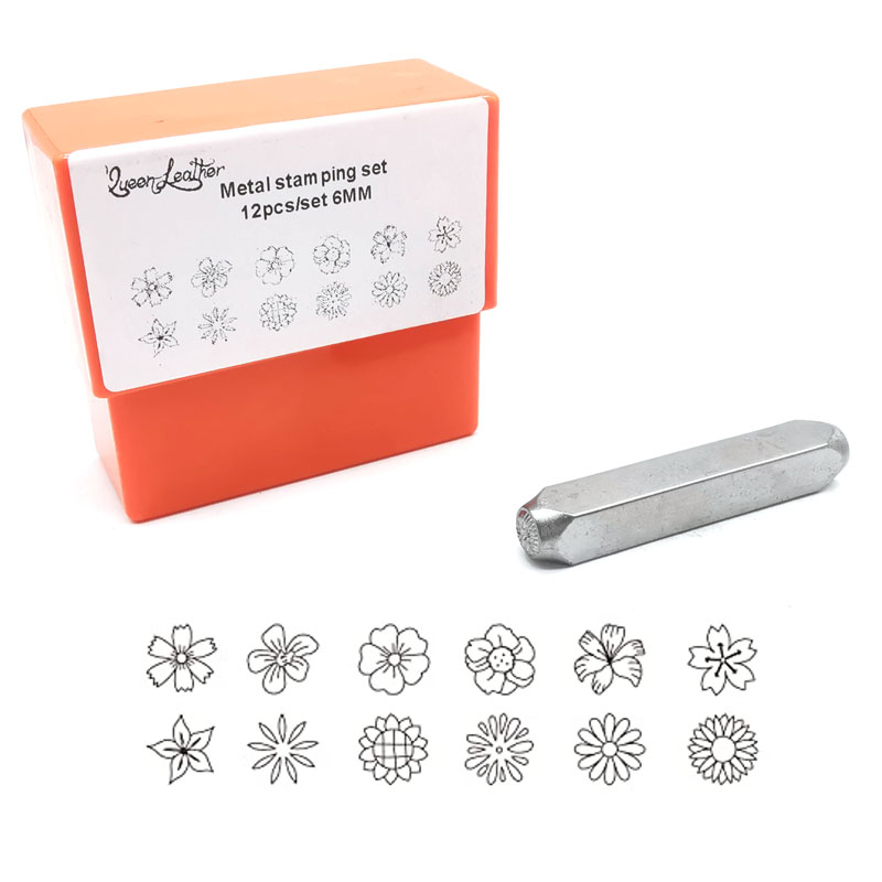 6mm flowers pattern metal stam - Leatherwork Embossing recensie en prijs