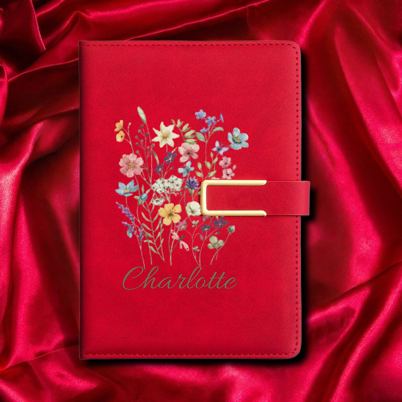 A5 Floral Monogram Custom Name - Leatherwork Journal recensie en prijs