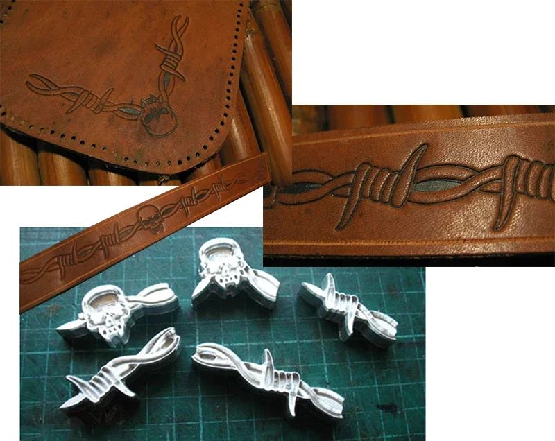 5pcs Thorns and skull pattern  - Unique Leather Work recensie en prijs