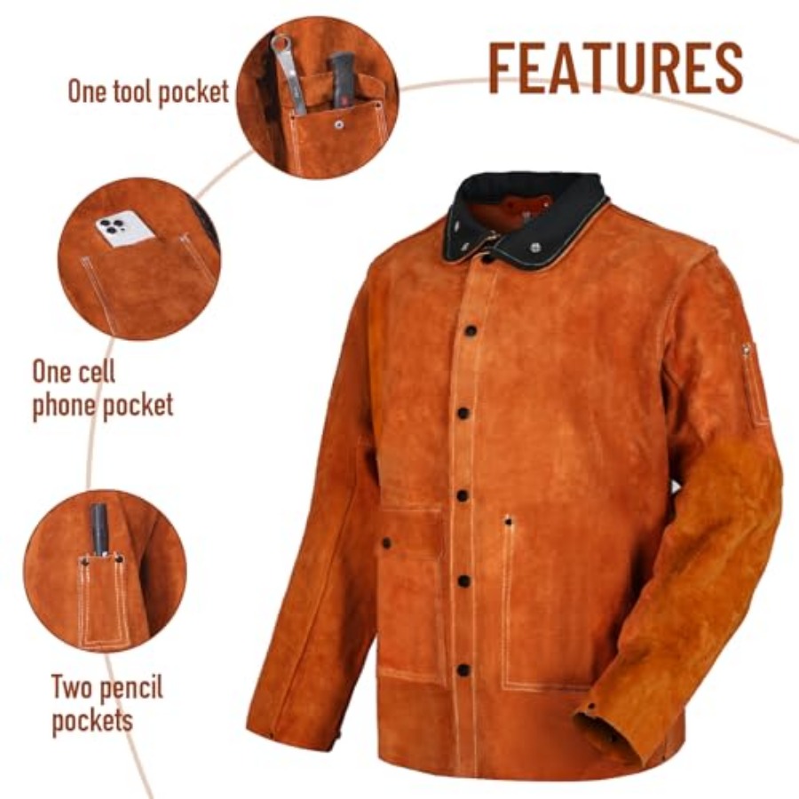 QeeLink Leather Welding Jacket - Leather Work Jacket Women'S recensie en prijs