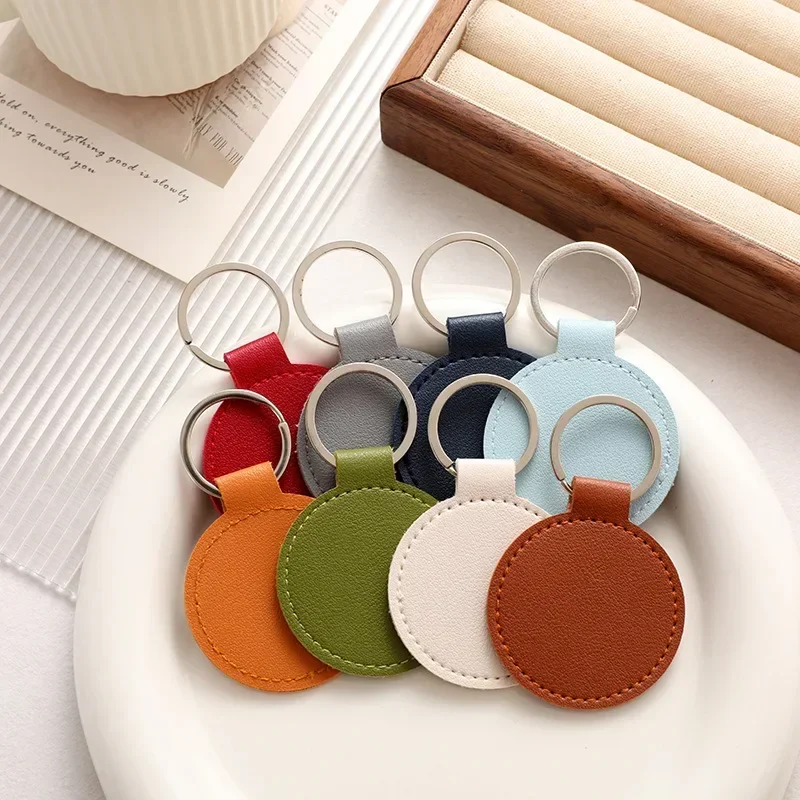 Laser Engrave Name Round PU Le - Leatherwork Keychain recensie en prijs