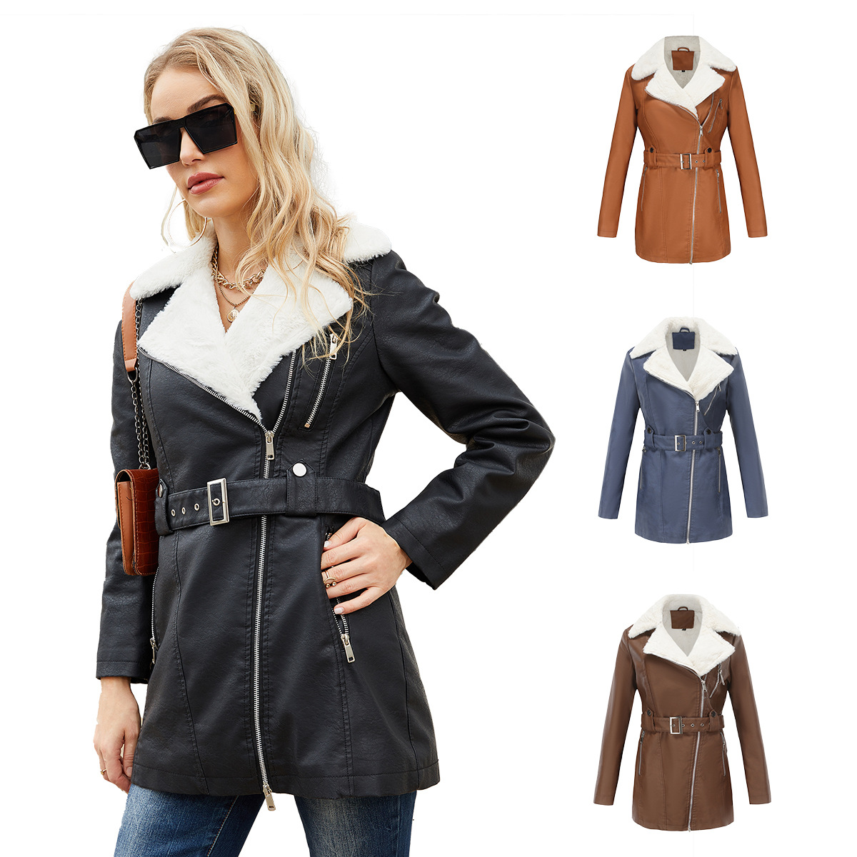Faux PU Leather Coat Jacket 20 - Leather Work Jacket Women'S recensie en prijs