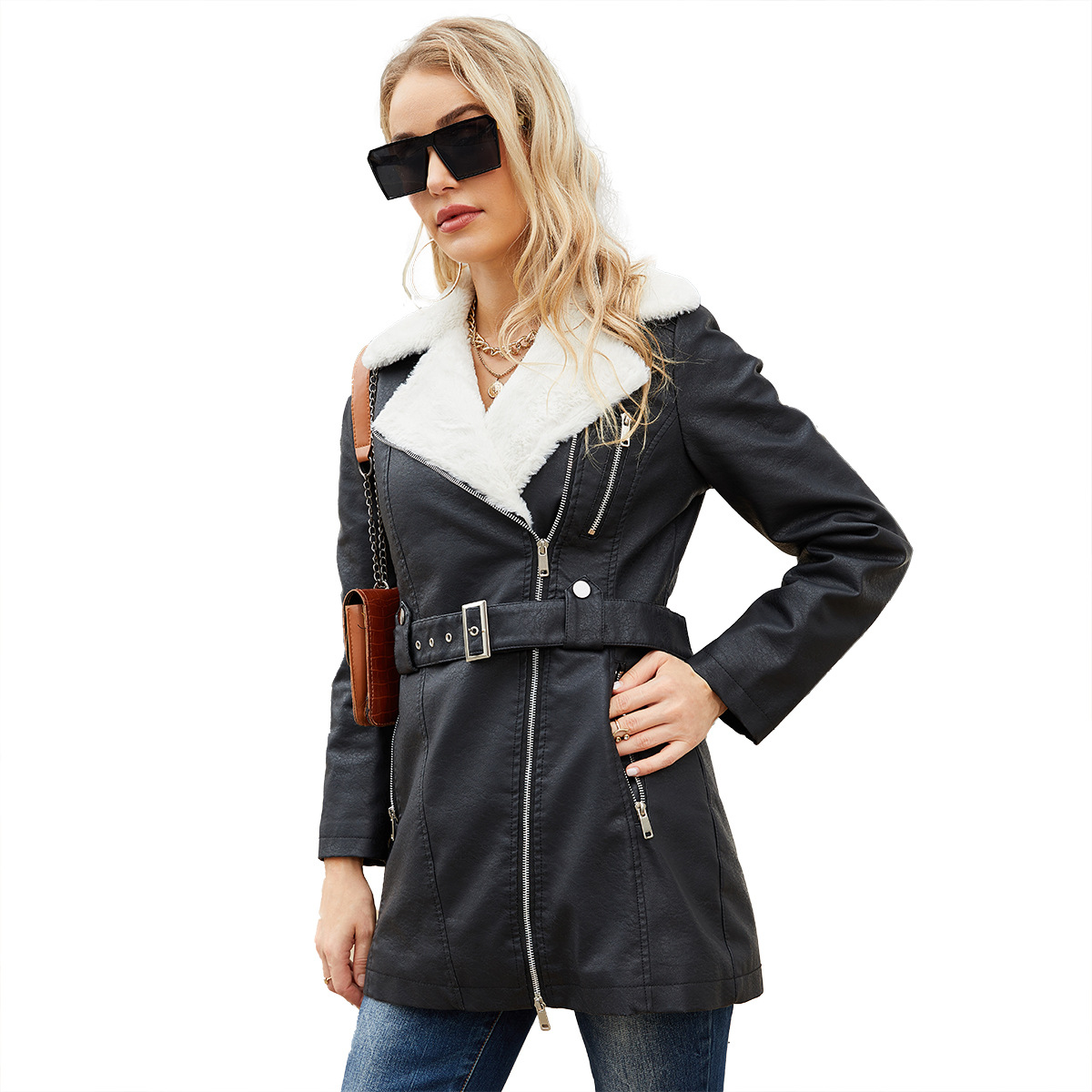 Faux PU Leather Coat Jacket 20 - Leather Work Jacket Women'S recensie en prijs