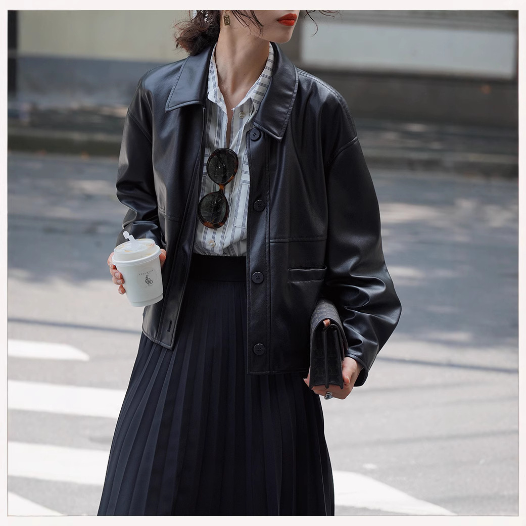 Women Short Coats Faux Leather - Leather Work Jacket Women'S recensie en prijs