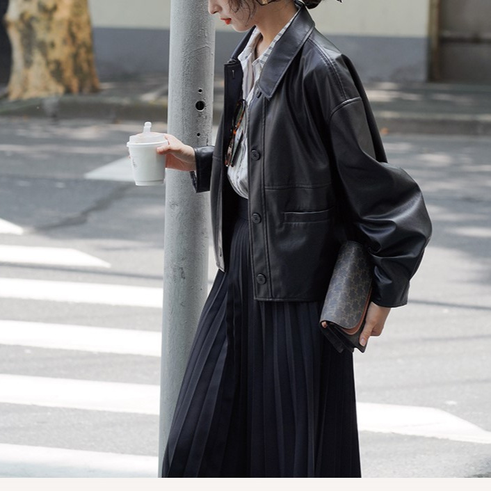 Women Short Coats Faux Leather - Leather Work Jacket Women'S recensie en prijs