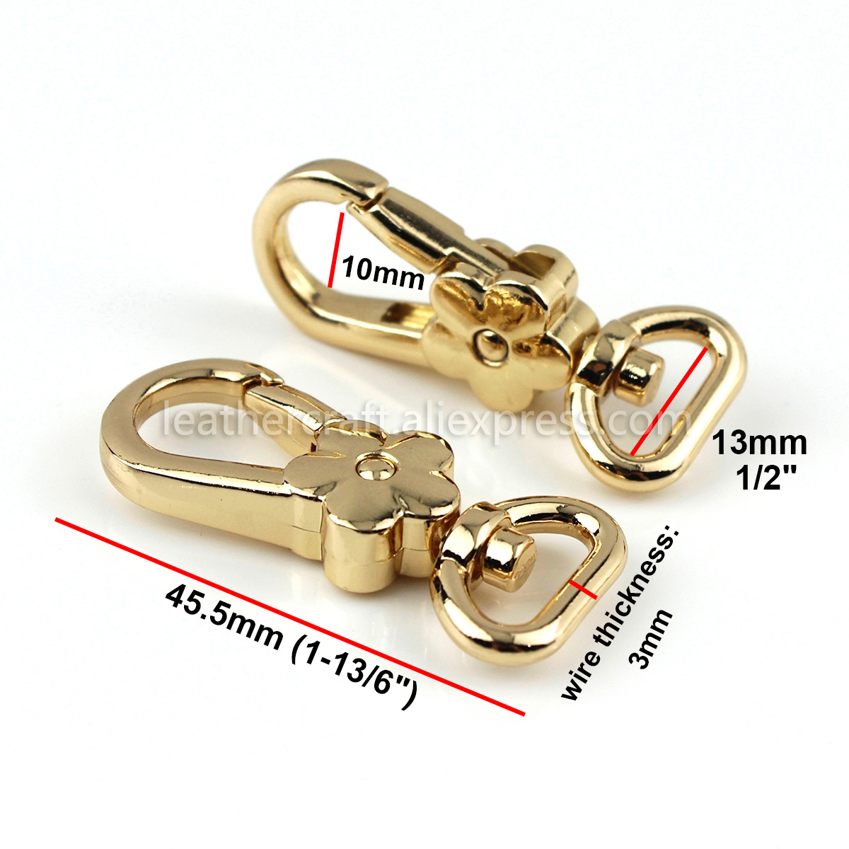 1x Metal Flower Shape Swivel E - Leatherwork Flowers recensie en prijs