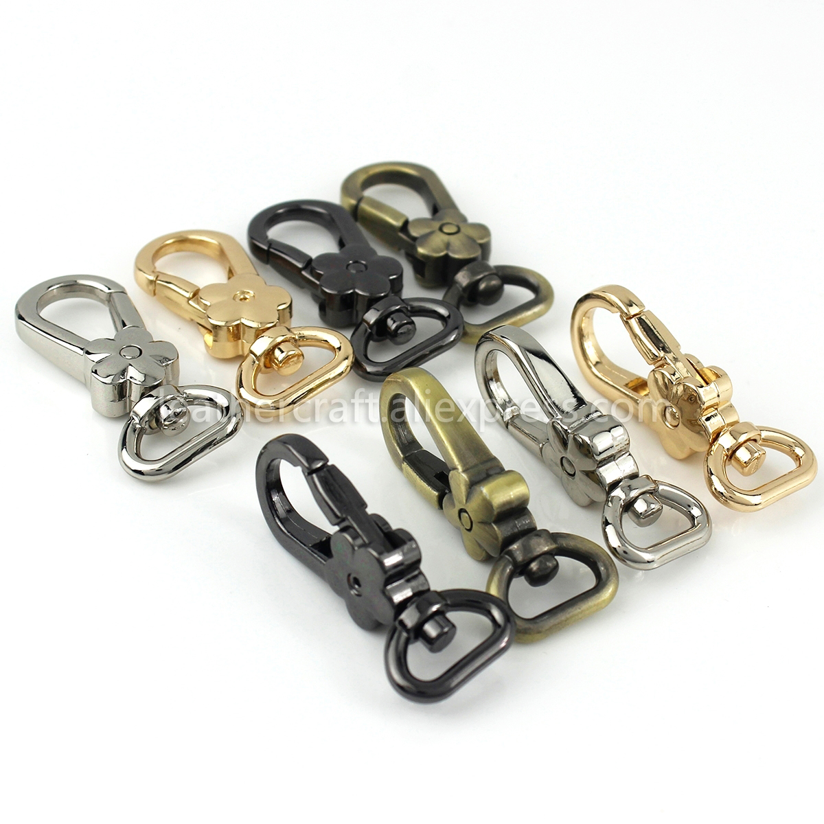 1x Metal Flower Shape Swivel E - Leatherwork Flowers recensie en prijs