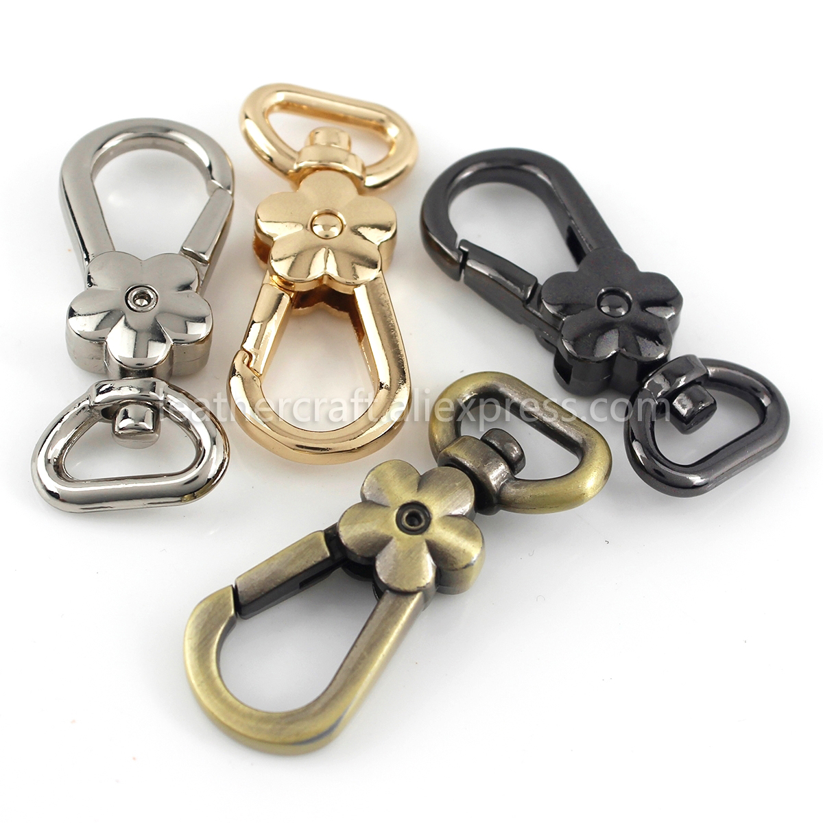 1x Metal Flower Shape Swivel E - Leatherwork Flowers recensie en prijs