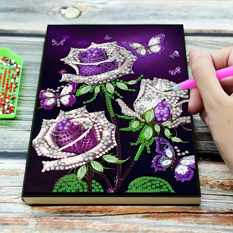 1 set, diamond painting DIY ha - Leatherwork Flowers recensie en prijs